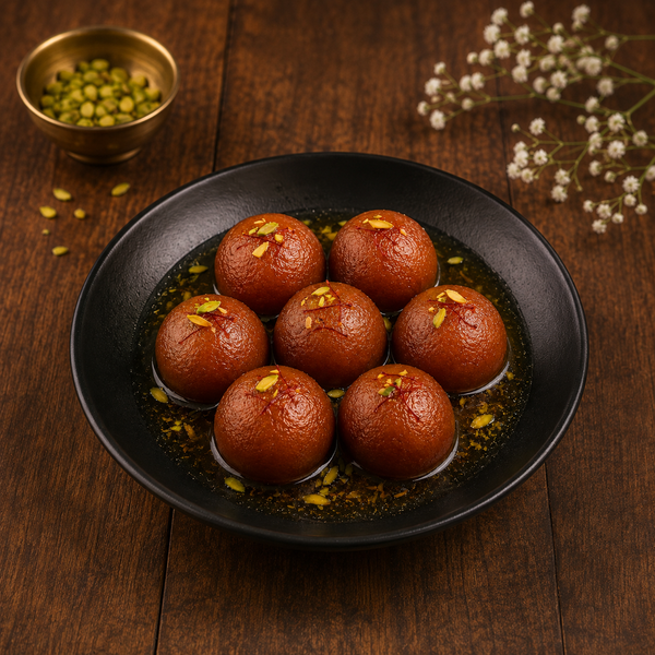Real Saffron Gulab Jamun (2 pcs)