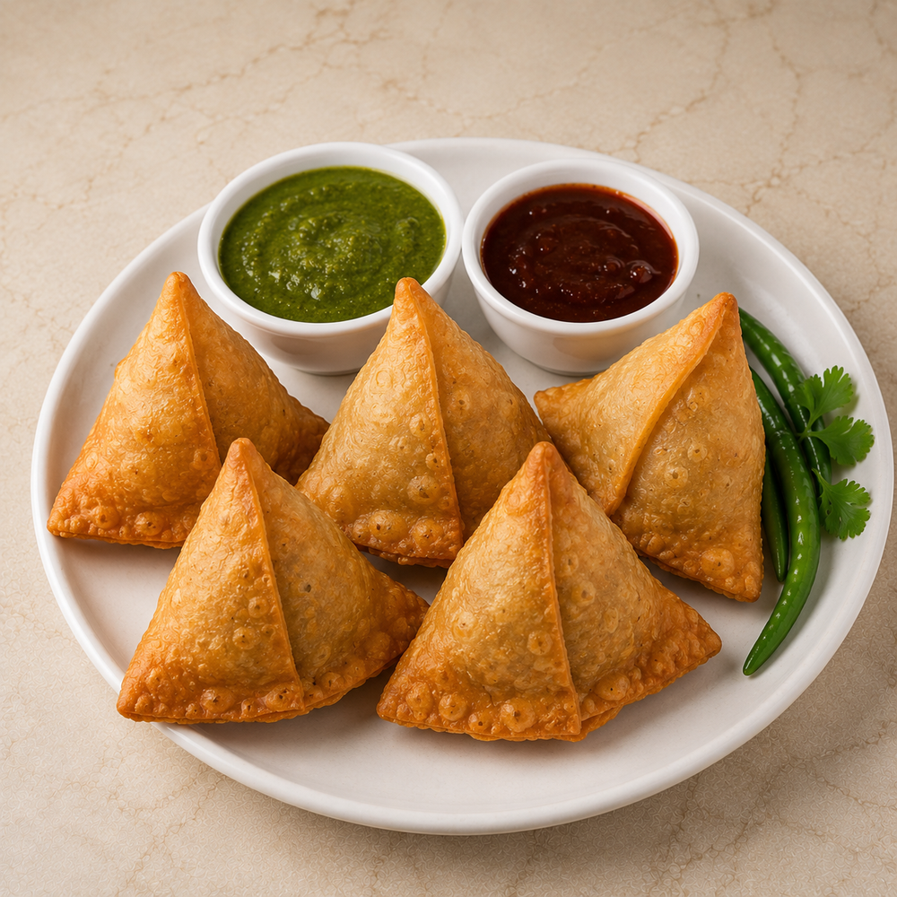 Freshly Crafted Indian Samosas